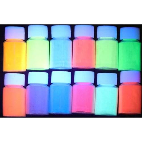 20ml/Bottle Nail Art Glow In The Dark Pigment Powder Long Last Luminous Powder For Epoxy Resin, DIY Nail Arts And Crafts Dust