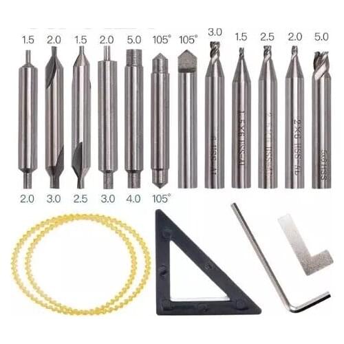 Full Set End Milling Cutter For All Vertical Key Copy Duplicating Machine As Key Cutting Parts For Sale 17 pieces/lot