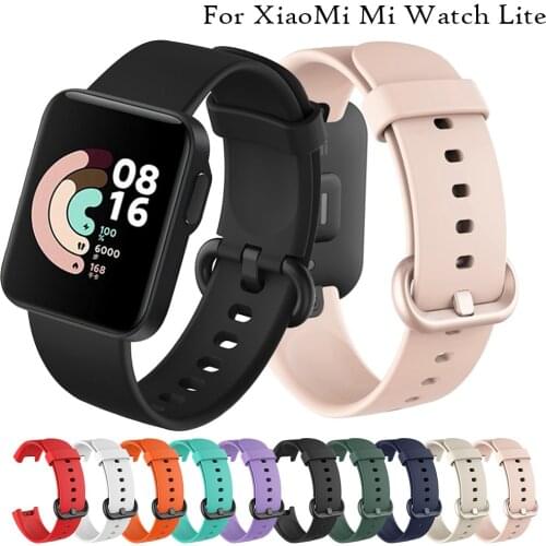 For XiaoMi Mi Watch Lite Global Original SmartWatch soft Silicone Band Strap sport WristBand For Redmi Watchstrap Bracelet Belt