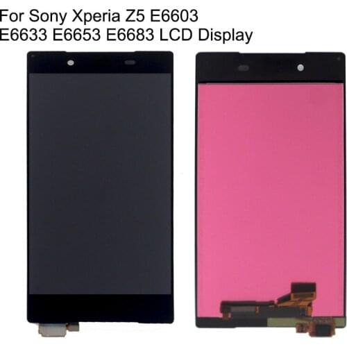 For Sony Xperia Z5 E6603 E6633 E6653 E6683 LCD Display Touch Screen Sensor Phone Accessories With Free Shipping And Gift Tools