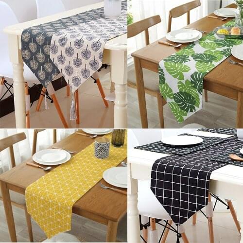 Table Runner Table Cloth Linen Modern Table Flag Tablecloth Mat Wedding Restaurant Decoration