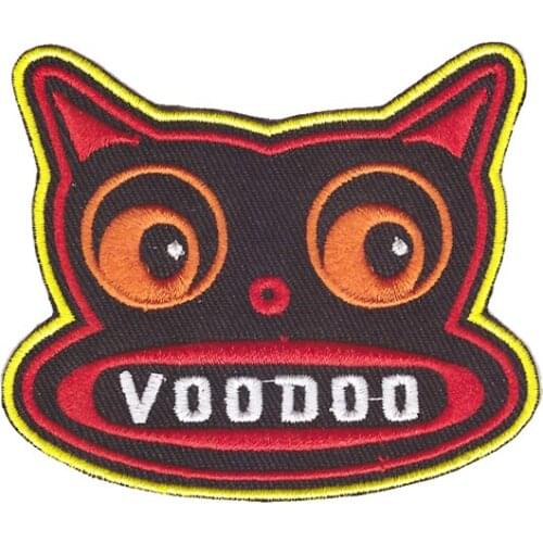 VOODOO Cat by von spoon Embroidered iron on patch Kitty