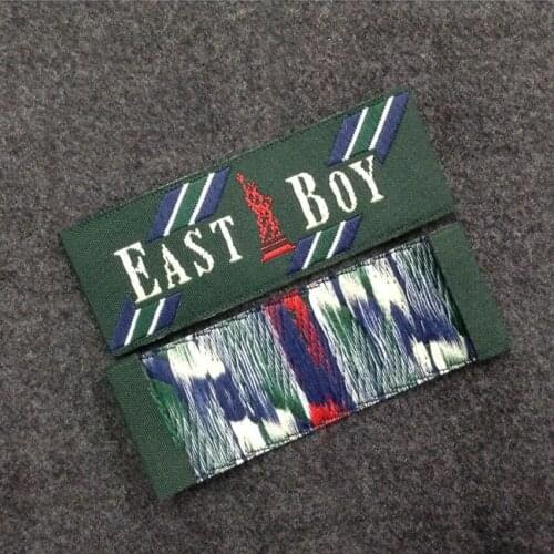 ZeQi custom garment label woven labels custom main label washable emboried label 1000pcs/lot