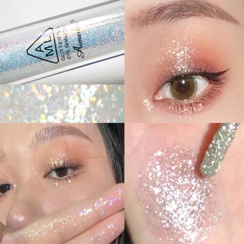 Diamond Glitter Liquid EyeShadow Lasting Waterproof Easy To Wear Shimmer Shiny Metallic Maquiagem Party Eyes Makeup Tools