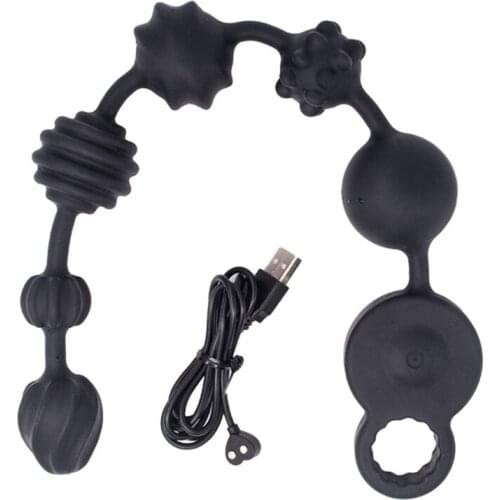 10 Frequency Vibration Anal Butt Pull Beads Anal Deep Dilator Super Long Silicone Anal Dildo Stimulation Flirt Sex Toy Couple