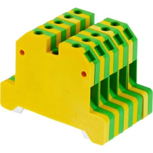 Wire Conductor 10Pcs EK-4/35 Weidmuller Connector Ground Screw Connection Din Rail Terminal Blocks EK4/35