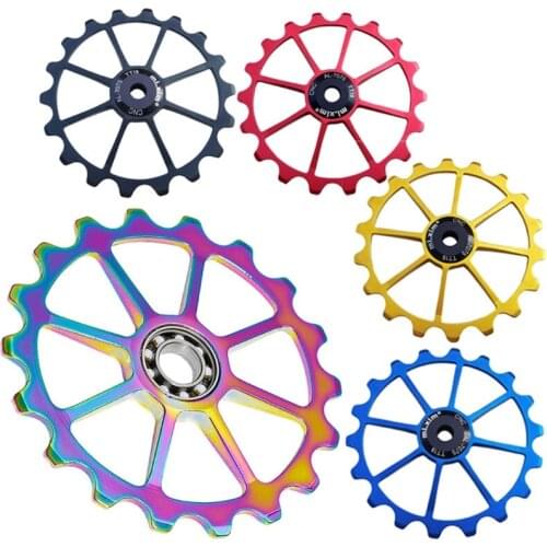 18T Bicycle Jockey Wheel Ceramic Bearing Derailleur Pulley Aluminum Alloy Rear Derailleur Guide Road MTB Bike Parts