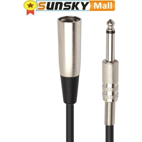 3 Pin XLR Male to 6.35mm XLR Female Stereo Amplifier Instrument Sound Consoles Audio Cable for Mic KTV Home Audio