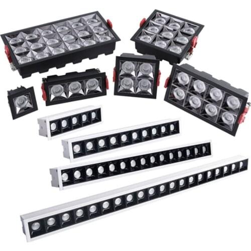 3W 6W 10W 20W 30W 40W Dimmable LED Downlight Spot Light Line Light Bar Creative Linear Long Strip Living Room Corridor Recessed