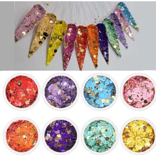 50g Chunky Mix Glitter Nail Art Glitter Rosetta - Matte and opal pink with gold accents glitter mix Solvent Resistant