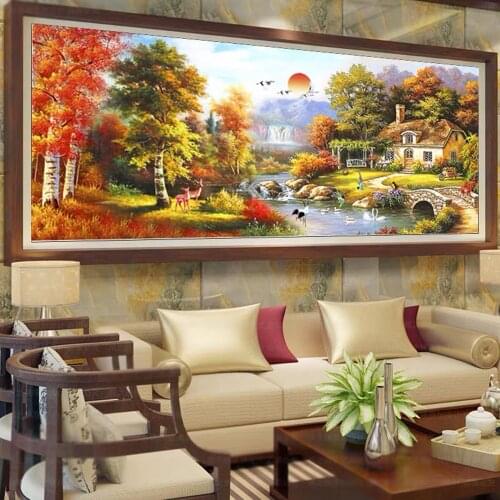 5D Diamond Painting Landscape Diamond DIY Embroidery Natural Scenery Rhinestone Gift European Home Decor