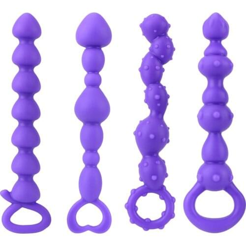 Butt Plug Prostate Massager Men Masturbation Dildos Anal Beads Silicone Sex Toys for Women Gay Anal Plug Vaginal Balls Adult