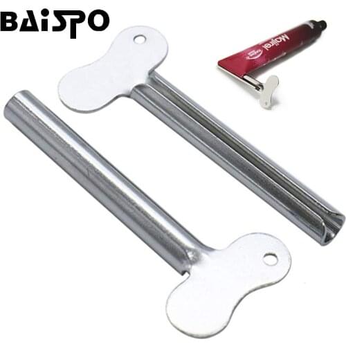 BAISPO Stainless Steel Metal Tube Toothpaste Squeezer Hair Color Dye Cosmetic Oil Paint Squeezer For Washroom Home Barbershop