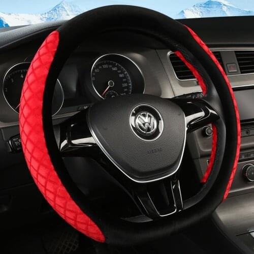 Car Steering Wheel Cover D Shape For VW GOLF 7 2015 POLO JATTA Passat Tiguan For Nissan Qashqai J11 X-trail T32 2015- 2017 2018