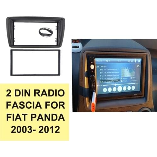 Double Din Car Radio Fascia for 2003-2012 FIAT PANDA Car Styling Autostereo Adapter Frame Panel