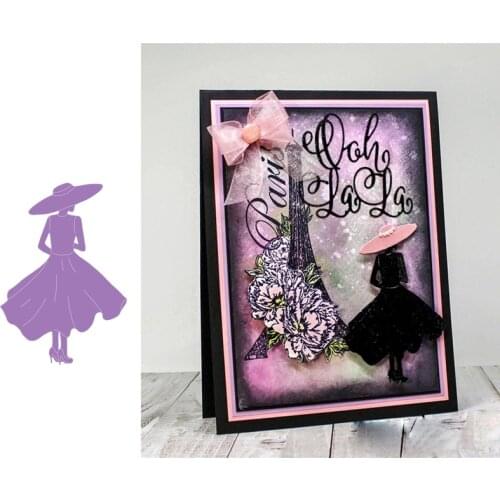 Elegant Lady Back View Metal Cutting Dies for Scrapbooking DIY Craft Making Card Album Decorative Embossing Stencils New 2019