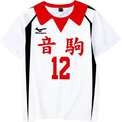 Anime Haikyuu T Shirt Men Women Summer Loose Tee Harajuku Cartoon Cosplay Short Sleeve Volleyball Team Uniform Training Clothes