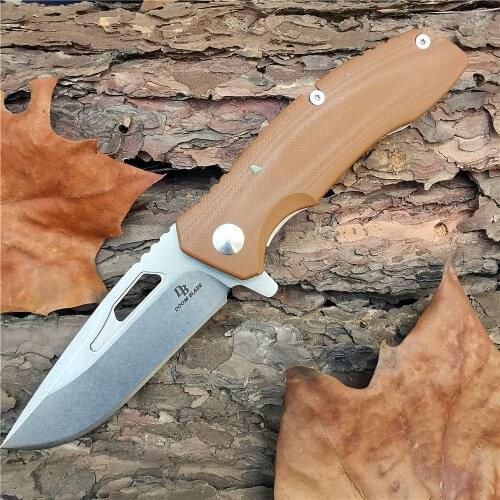 Outdoor Tactical Camping Hunting Survival Pocket Quick Folding Knife D2 Steel 60 HRC EDC Quick Rescue Military EDC Tool Knives