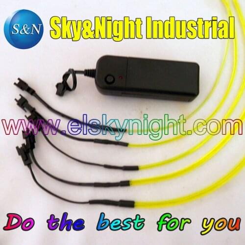 Kelly-EL Wire Sample (1.4/2.3/3.2/4.0/5.0mm) with One PC 3V Inverter+Free shipping