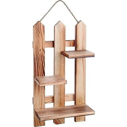 Sys Store Brown Wood Small Rack