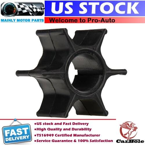 Water Pump Impeller for Chrysler 75 85 100 105 115 120 125 140 HP Outboard Motor Black Rubber 6 Blades Boat Parts & Accessories