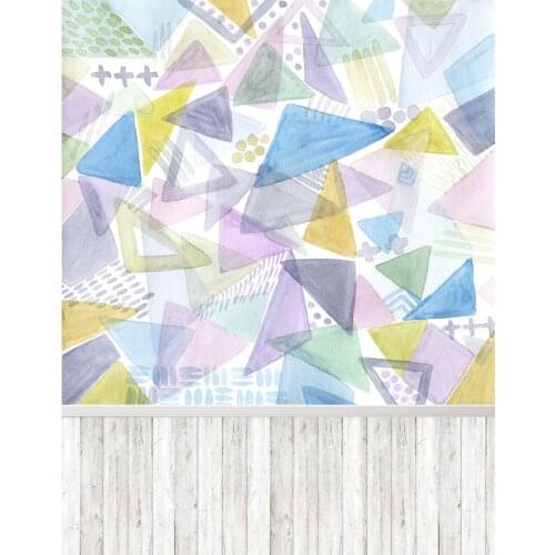 LIFE MAGIC BOX Baby Shower Backdrop Colored Triangle Photoshoot Props Photography Background S-2499