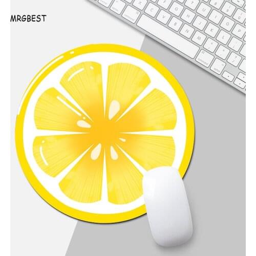 MRGBEST New In Stock Round Small Size Mouse-pad Non-slip Nature Rubber Mat Cute Fruit Desk Pads for Office or Gaming