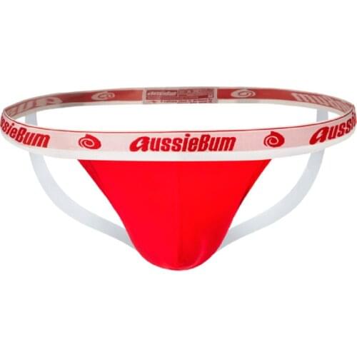 Aussiebum jockstrap swimwear men new mens big bag T-shaped underwear mens fashion double D sexy high elastic underwear mens