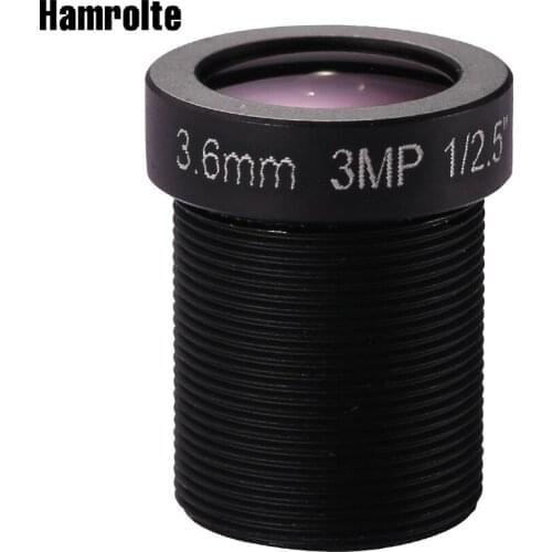 Hamrolte CCTV Lens 1/2.5" M12 MTV Mount 3MP High Resolution 3.6MM Lens IR HD Security Camera Lens