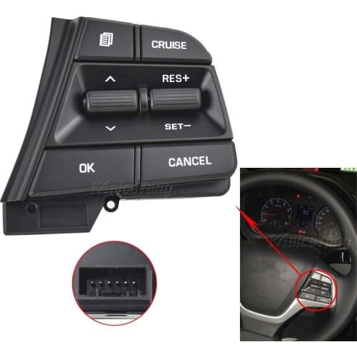 Circuit board for Hyundai elantra AD Solaris 2017 2018 1.6l Car Cruise Control Steering Wheel Buttons Switch Black