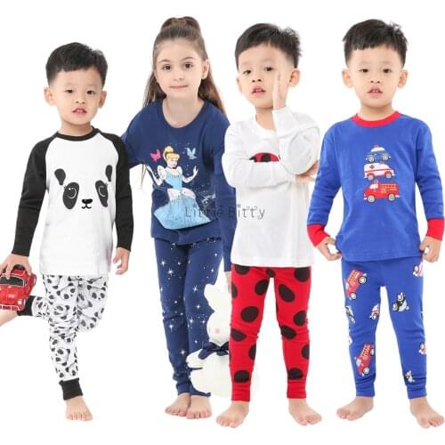 Boys Panda Pajamas Sets Girls Unicorn Pijama Childrens Sleepwear Pyjamas Kids for 2-8Years Princess Baby Clothes Homewear