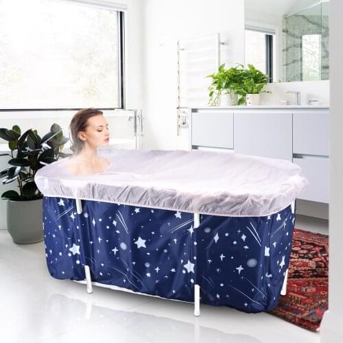 Portable Foldable Bathtub Full Body Bathtub Bath Barrel Household Bathing Bucket Folding Body Hot Tub Family Spa Bathtubs Tool