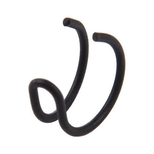 Simple Style Double Circles U-Shaped Black Silver Plated Golden Clip Earrings Ear Cuff For Women