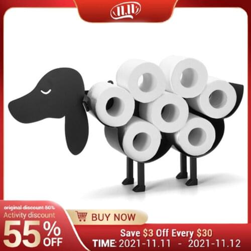 Toilet Paper Roll Holder Bathroom Kitchen Accessories Tissue Storage Stand Rack Cast Iron Roll Storage Kitchen Decoration