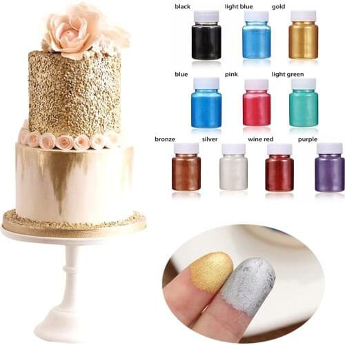 15g edible glitter cake decoration powder mousse cake macaron chocolate birthday cake glitter silver pearl powder baking toner