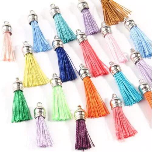 20pcs/Pack Silk Tassel Fringe brush Sewing accessories tassel fringe Trim tassel pendant for curtains jewelry DIY Home Decor