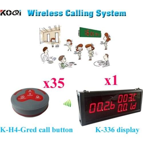 Order System For Restaurant Ordering Solution 3 Groups Number Display With 4 Key Call Buttons (1 display 35 call button)