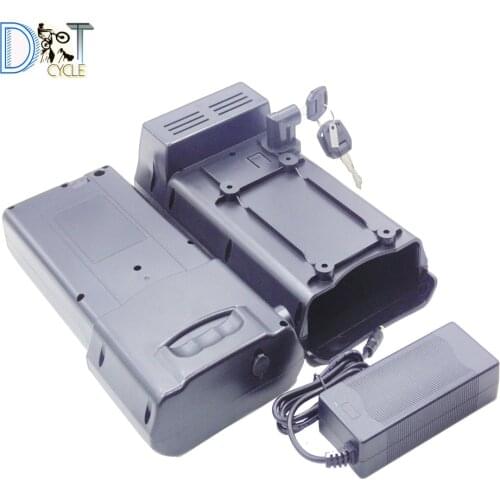 Free shipping Electric bicycle replacement battery 36V 10Ah Shunlong new rear rack battery with capacity display with charger