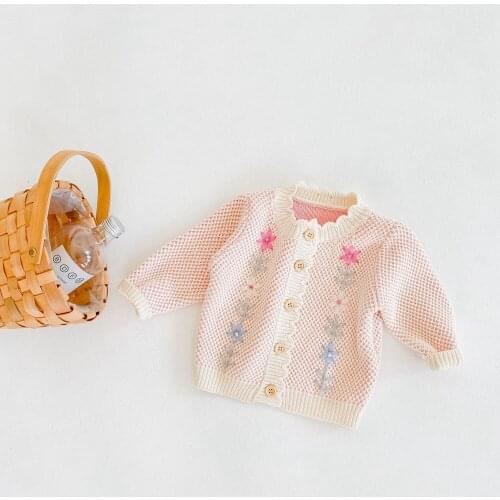 Toddler Newborn Girls Sweater Coats 2020 Autumn Winter Kids Baby Infants Knitwear Kint Cardigan Sweater Outwear Coat S11075