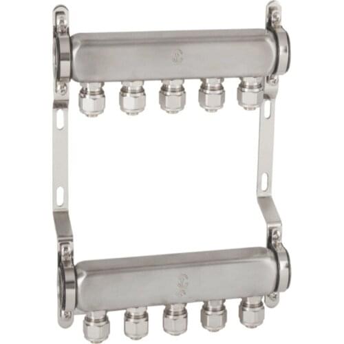 DN25 2/3/4/5/6/7/8/9 way Stainless steel water manifold water /floor heating manifold water separator for 16mm pex