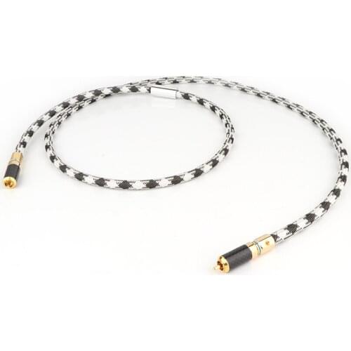 Preffair High Quality Silver Plated Digital Coaxial Audio Cable HIFI Audio digital RCA CABLE