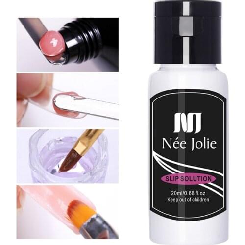 1 Bottle 20ml Poly Polish Gel Liquid Slip Solution Nail Quick Builder Gel Nails Permanent Clear Acrylic Nail Art Extension Gel
