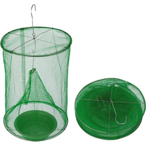 1PCS Pest Control Reusable Hanging Fly Catcher Killer Flies Flytrap Zapper Cage Net Trap Garden Home Dropshipping