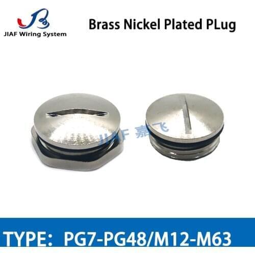 10pcs Metal Waterprooft Plug IP68 M12*1.5 Chock Plug Sealing Brass Plug M16/18/20/22/25/32/40/50/63/27 Plug With Screw Thread