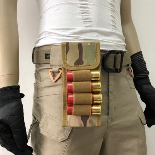 16 Rounds Bullet Ammo Cartridge Pouch Hunting Molle Shot gun Shells Holder Military Shooting Bullet Pouch