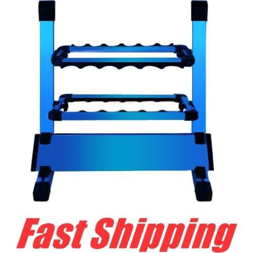 Aluminum Alloy Fishing Rack Holder 12 grid Fishing rod bracket Fishing rod display rack Fish Rod Rack Support for boat ship