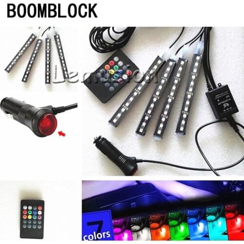 BOOMBLOCK Car Colors LED Light Music Control For Inifiniti Kia Rio 3 K2 Sportage Ceed Ford Fiesta Mondeo Suzuki Swift Accessorie