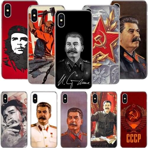 Russian Stalin Ussr Communism Phone Case For iPhone 11 12 Pro XS XR X Max 7 8 6 6S Plus Mini + 5 SE Pattern Customized Coque Cov