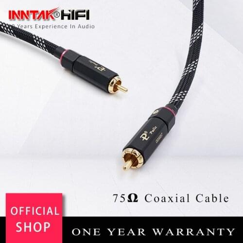 1PCS HIFI 75 Ohms LV-61S Digital coaxial Audio cable / Self-locking RCA to RCA plug Coaxial Audio Cable