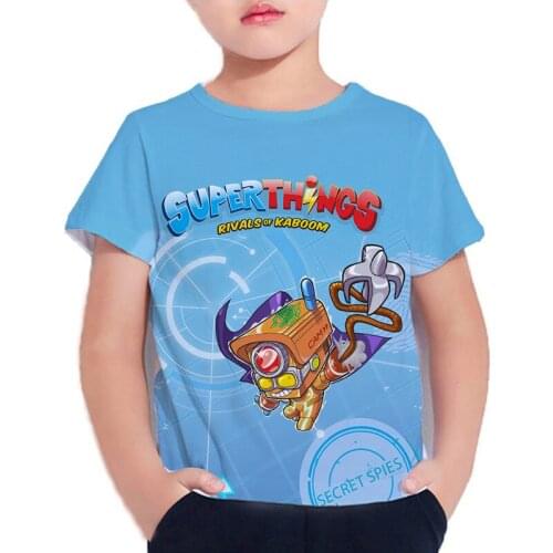 3D Superzings Series 8 T-shirts Toddler Baby Tee Tops Summer Children Cartoon Short Sleeve Tshirt Super Zings T shirts for Kids